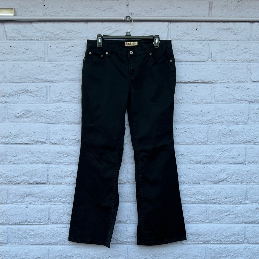 Vintage Y2K lei low rise black flared jeans